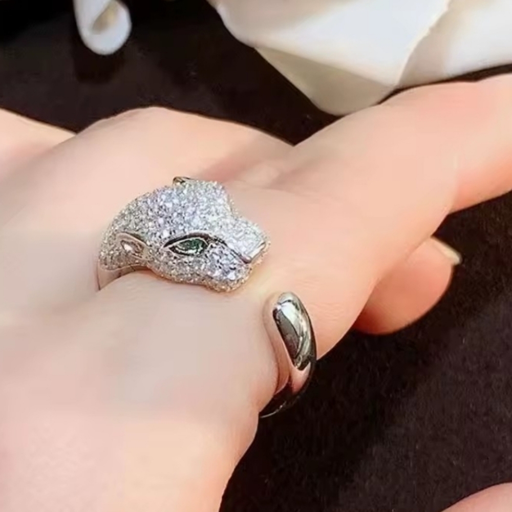 Leoperd Head Open Ring Elegant Suitable For Everyday - Picture 3 of 4